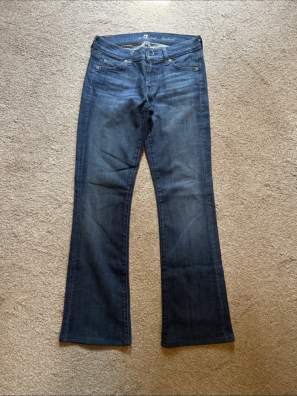 7 For All Mankind Dark Blue Bootcut Jeans Sz 26